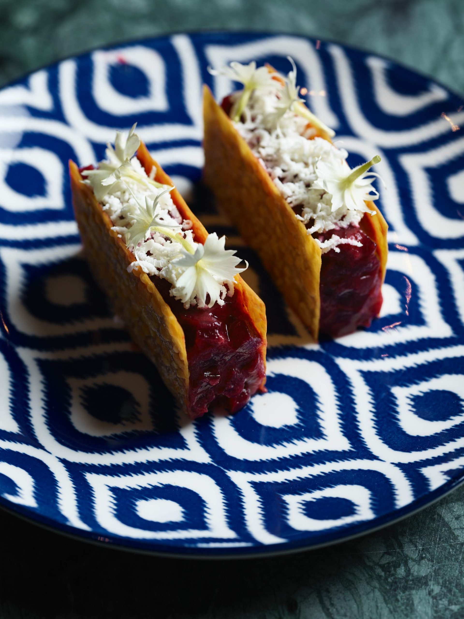 Beetroot and barrel-aged feta sandwich, Maydanoz restaurant Sydney