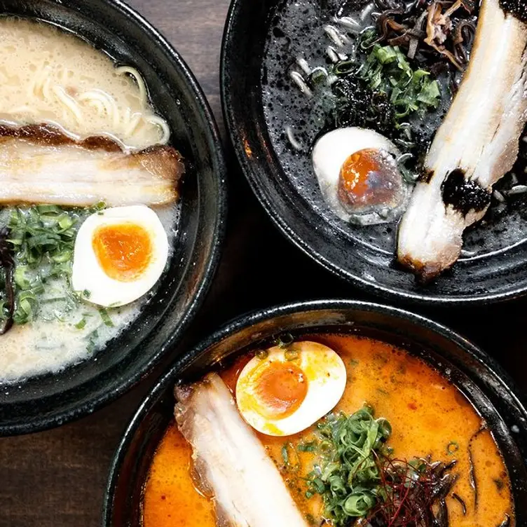 Three different bowls of ramen from Musashi Ramen, one of the best Japanese restaurants in Melbourne.