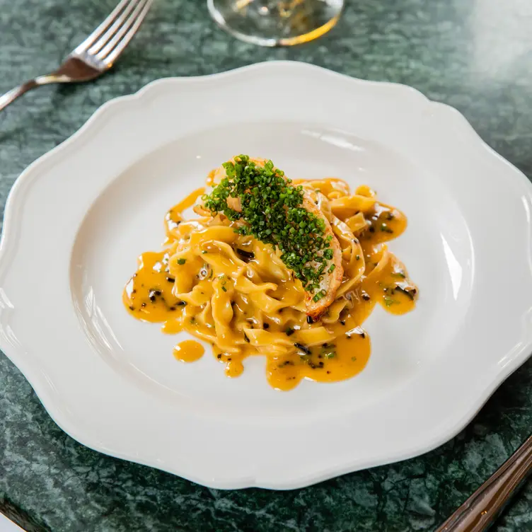 A plate of Moreton Bay bug pasta in crustacean butter at Ursula's, one of the most romantic restaurants in Sydney for dates