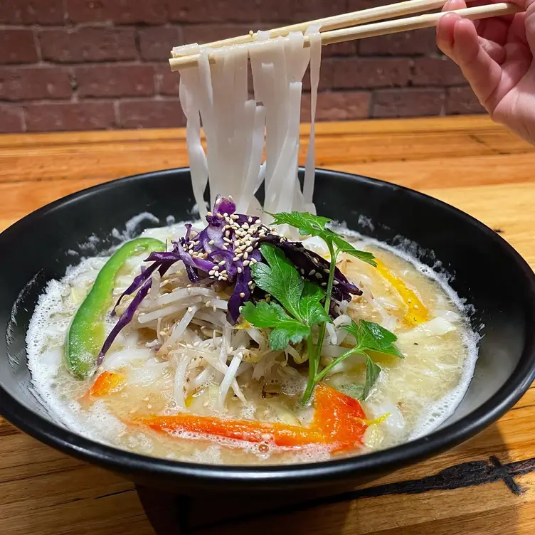 A bowl of noodles served at Misoya Sake Bar, one of Melbourne’s best Japanese restaurants for ramen.