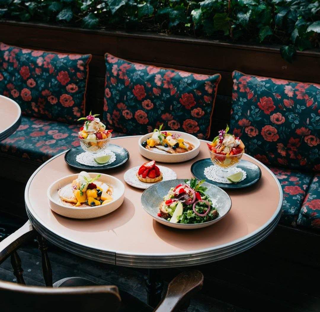 Brunch spread at The Grounds of Alexandria in Sydney