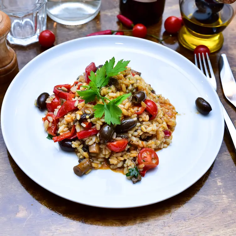 A vegan risotto dish at Maccaroni Trattoria Italiana in Melbourne