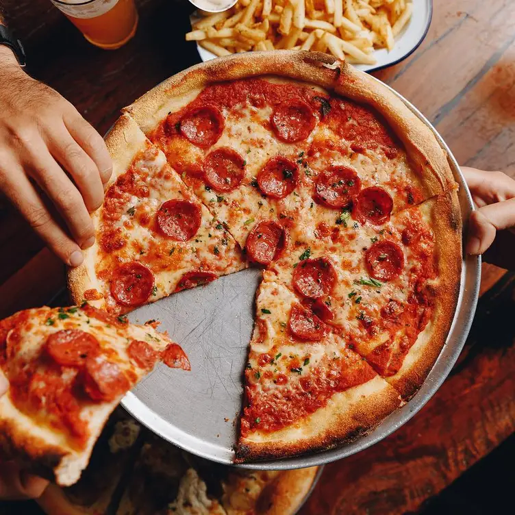 A vegan pizza at Green Acre Pizza Bar, one of the best vegan pizzerias in Melbourne