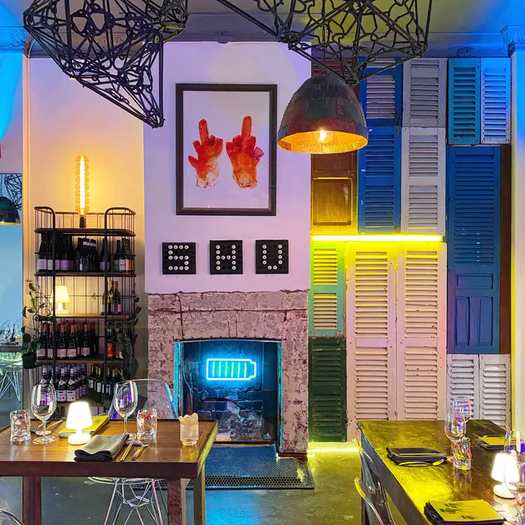 The colorful low-lit interiors of Credit: Shu Restaurant in Melbourne