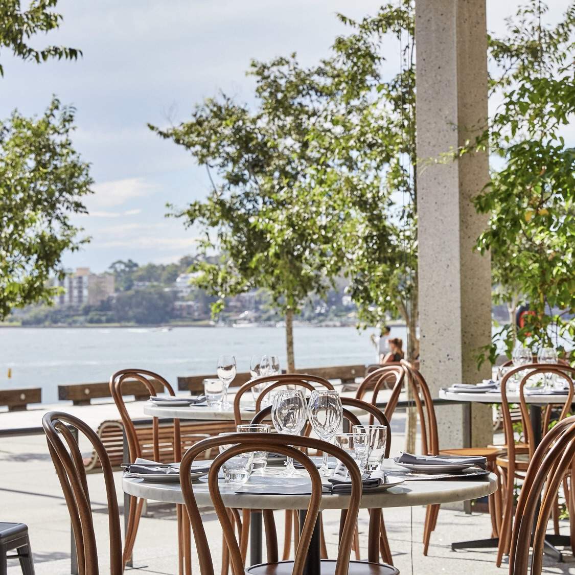 Harbour views from sustainable seafood restaurant love.fish in Barangaroo.