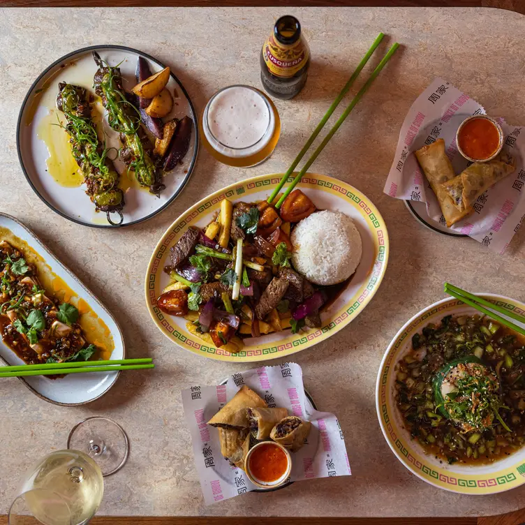 A table with a number of dishes from Casa Chow, one of the best Asian restaurants in Brisbane.