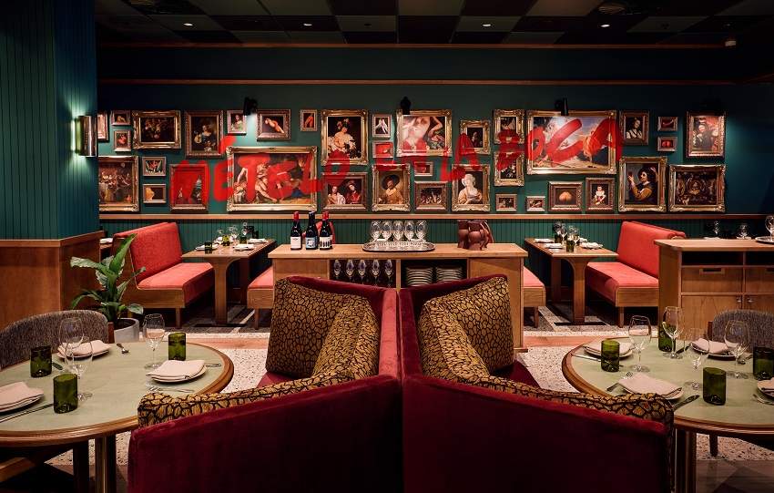 Interior view of the colourful dining area and decor at Lona Misa – one of the best Melbourne vegetarian restaurants.