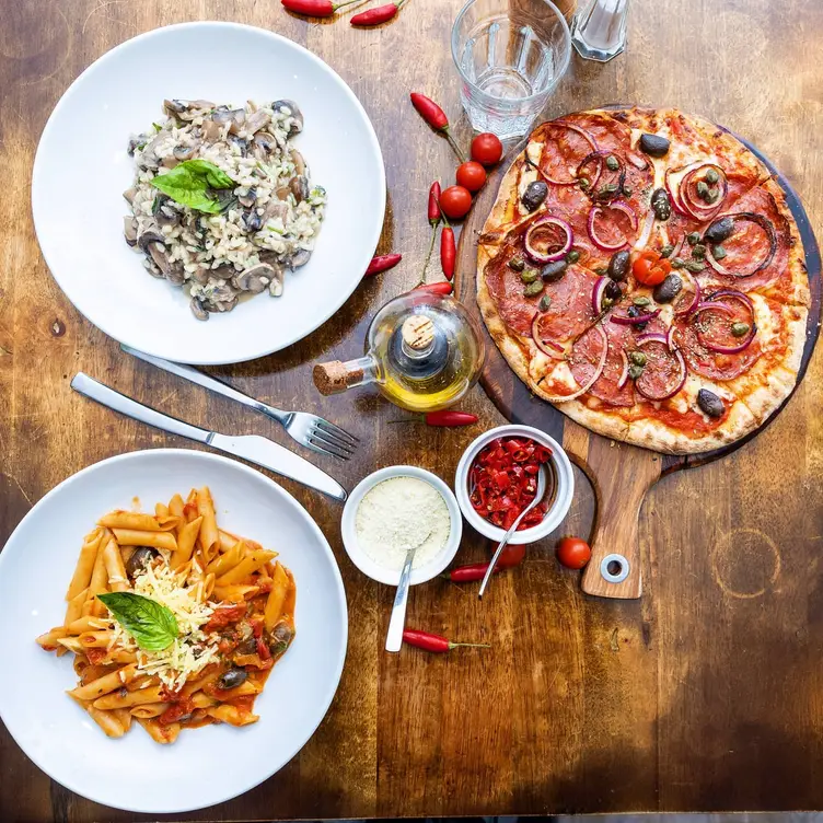 Three dishes served at Maccaroni Trattoria Italiana, one of the best Italian restaurants in Melbourne. Credit: Maccaroni Trattoria Italiana