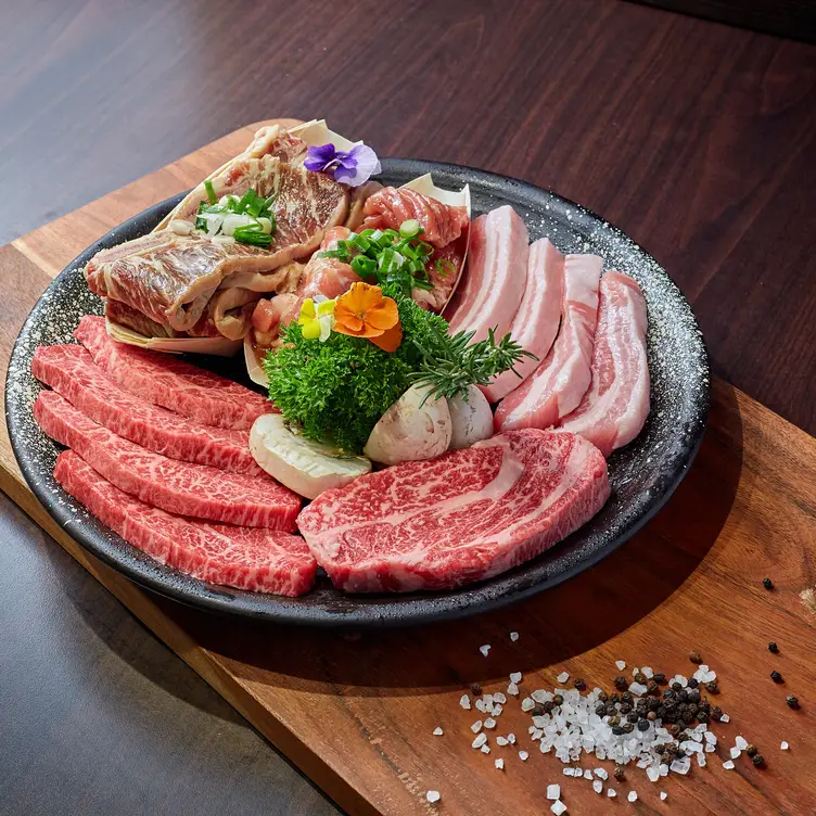 A plate of raw meats at Yeonga Korean BBQ, one of Melbourne’s best Asian restaurants.