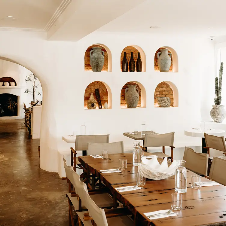 The indoor dining area at Golden Fleece Hotel, one of Melbourne’s best Greek restaurants.