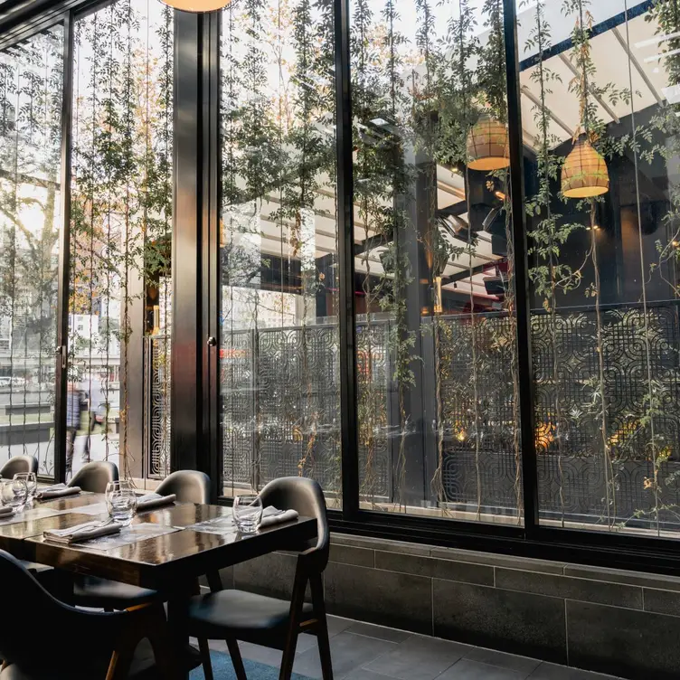 The interior of The Atlantic Restaurant, one of the best seafood restaurants in Melbourne.