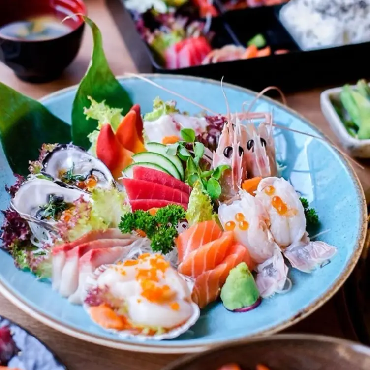 A plate of seafood at Touka Japanese Yakiniku Restaurant and Bar.