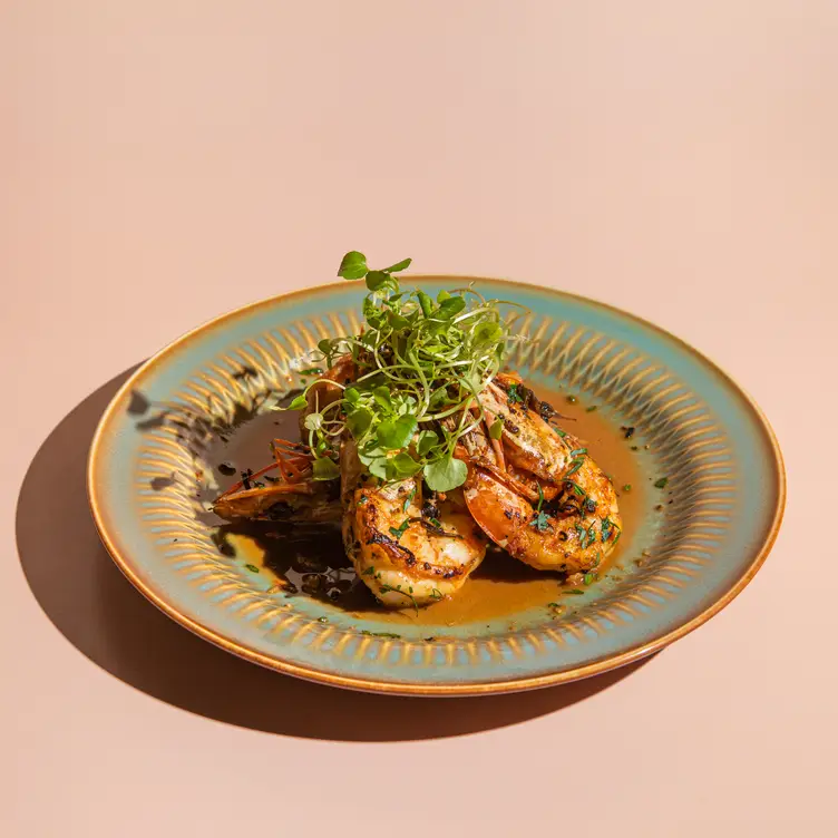 A prawn dish served at Popolo Restaurant, one of Brisbane’s best restaurants.