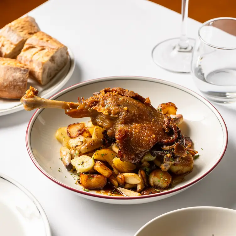 Close-up shot of a French dish prepared at one of Melbourne’s best French restaurants – Normandy Wine & Grill in Windsor.