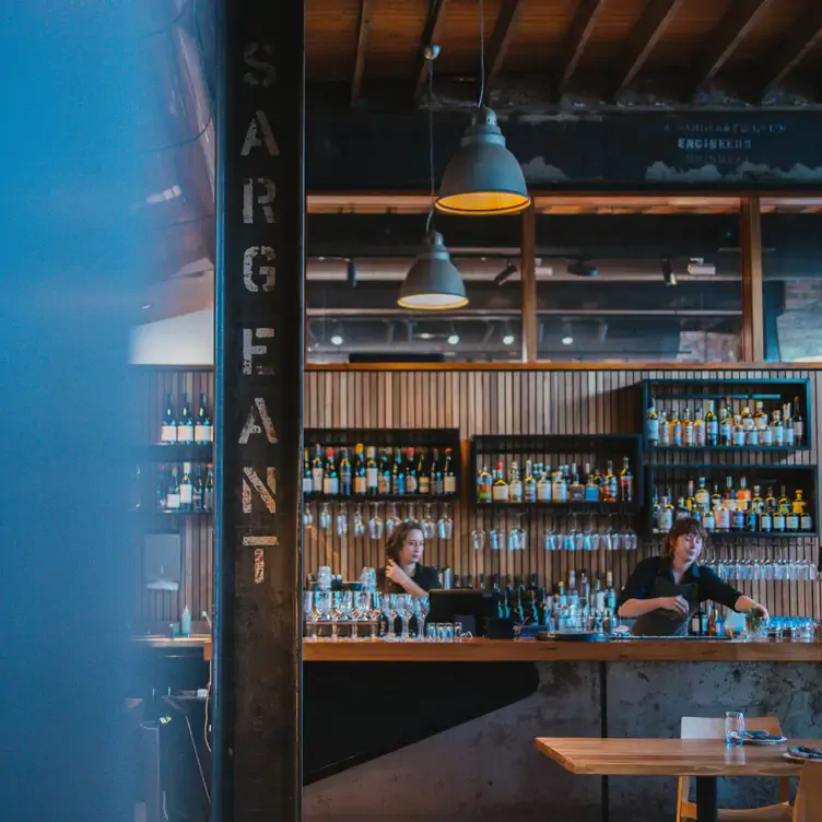 The bar at Detour, one of the best date restaurants in Brisbane.