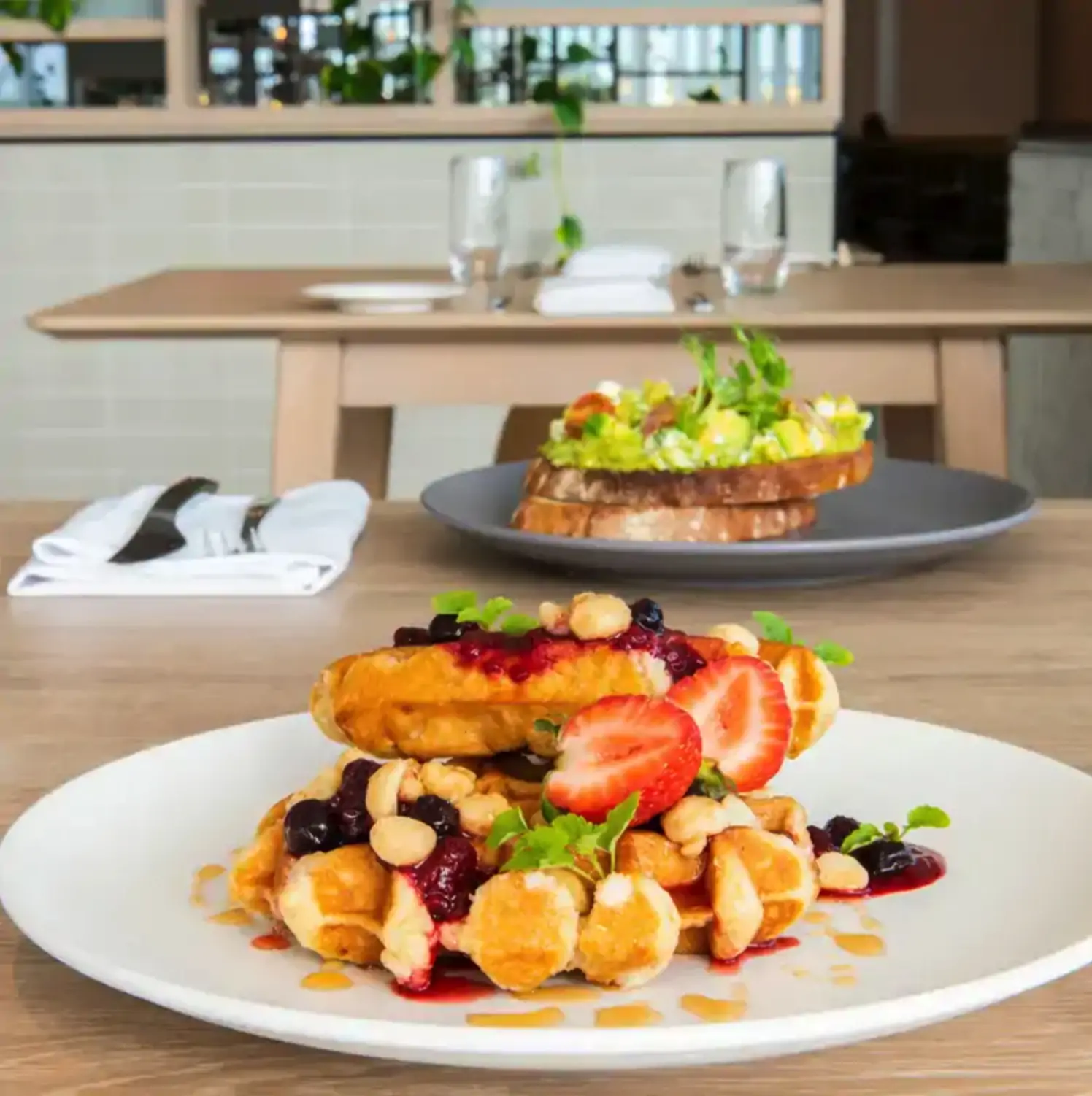 For stunning riverside views at one of Perth’s best places for brunch – visit Optus Stadium – City View Cafe in Burswood